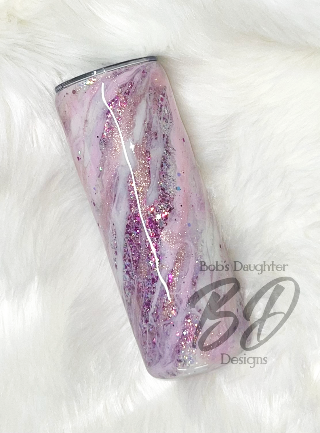 Purple Glitter Milky Way Tumbler